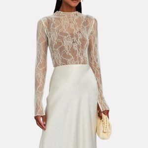 NWT weworewhat Chantilly Lace Mock Neck Top